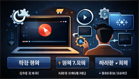 AV 스트리밍 버퍼링을 줄이기 위한 환경 점검과 설정 조절 팁을 안내하는 이미지