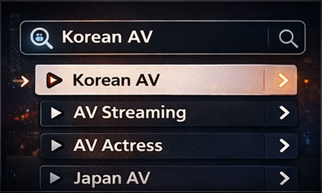 한국 AV 플랫폼 탐색 구조 이미지