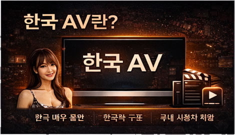 한국 AV란 무엇인지 개념을 설명하는 Korean AV guide 인포그래픽 이미지